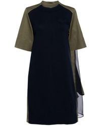 Sacai - Panelled T-shirt Dress - Lyst