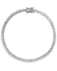 Suzanne Kalan - 18Kt Mini Princess-Cut Tennis Bracelet - Lyst
