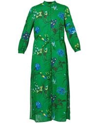 Erdem - Floral-print Belted Midi Dress - Lyst