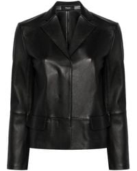 Theory - Leather Jacket - Lyst