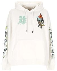 Off-White c/o Virgil Abloh - Graphic-Print Drawstring Hoodie - Lyst