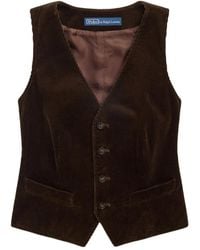 Polo Ralph Lauren - Corduroy Button-Up Waistcoat - Lyst
