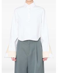 Kolor - Blouse Met Contrasterende Manchetten - Lyst