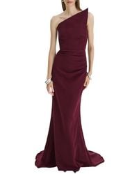 MOOS STUDIO - After Midnight One-Shoulder Draped Maxi Gown - Lyst