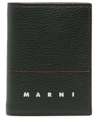 Marni - Portefeuille en cuir à design pliant - Lyst