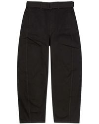 Lemaire - Twisted Belted Topstitched Jeans - Lyst