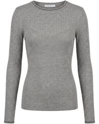 Patrizia Pepe - Ribbed-Knit Long-Sleeve Sweater - Lyst