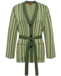 Simon Miller - Max Belted Striped Cardigan - Lyst