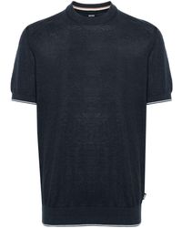 BOSS - Tramonte Fine-knit T-shirt - Lyst