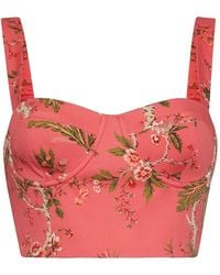 Cara Cara - Claudine Floral-Print Zip-Front Top - Lyst