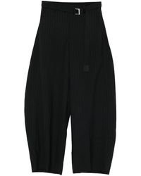 Sacai - Pinstripe Buckled Trousers - Lyst