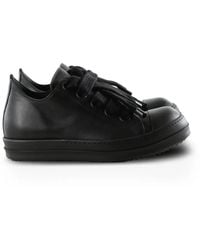 Rick Owens - Jumbolace Lace-Up Leather Sneakers - Lyst