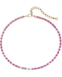 SHAY - 18K Rose Sapphire And Diamond Tennis Necklace - Lyst