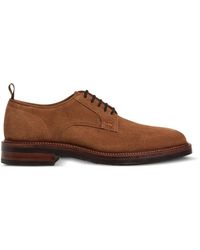 Hackett - Egmont Fine Suede Derby Shoes - Lyst