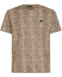 Etro - Palm Tree-print Cotton T-shirt - Lyst