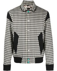 Roberto Cavalli - Gingham-Check Shirt-Collar Jacket - Lyst