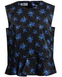 Essentiel Antwerp - Klara Floral-Print Ruffled Top - Lyst