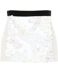 Plan C - Sequin-embellished Mini Skirt - Lyst