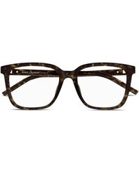 Saint Laurent - トータスシェル スクエア眼鏡フレーム - Lyst