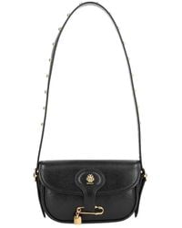 Bally - Safety-Pin-Detail Leather Shoulder Bag - Lyst