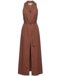 Patrizia Pepe - Belted Sleeveless Dress - Lyst