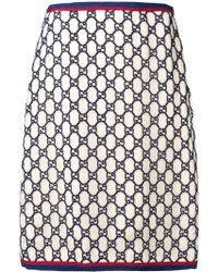 Gucci 'Supreme' Jacquard-Rock - Mehrfarbig