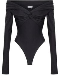 ANDAMANE - Kendal Off-Shoulder Twist-Detail Bodysuit - Lyst