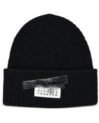 MM6 by Maison Martin Margiela - Ribbed Tape Cotton Beanie - Lyst