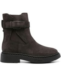 Ash - Buckle-strap Suede Boots - Lyst