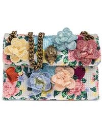 Kurt Geiger - Mini Kensington Flower-Embellished Shoulder Bag - Lyst