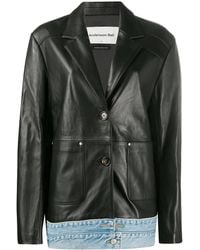 ANDERSSON BELL - Molly Denim Layered Leather Jacket - Lyst