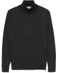 Canali - Fine Knit Mélange Turtleneck Wool Sweater - Lyst
