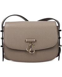 Jimmy Choo - Logo-Plaque Leather Crossbody Bag - Lyst