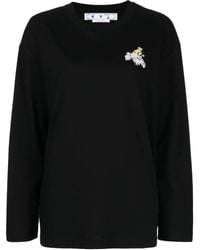Off-White c/o Virgil Abloh - Flower Arrow Cotton Sweatshirt - Lyst