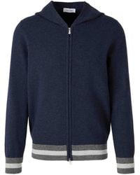 Gran Sasso - Ribbed-Trim Zip Hoodie - Lyst