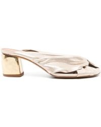 forte_forte - Twisted Block-Heel Sandals - Lyst