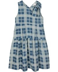 STORY mfg. - Checkered Cotton-linen Blend Dress - Lyst