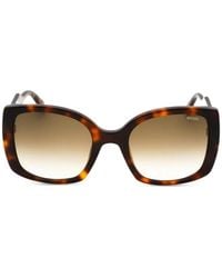 Moschino - Tortoiseshell-Effect Square-Frame Sunglasses - Lyst