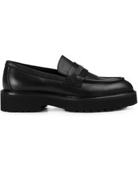 Doucal's - Micro-Stud Detail Leather Loafers - Lyst