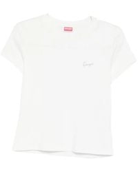 KENZO - Logo-Embroidered T-Shirt - Lyst