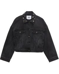MSGM - Light Wash Jacket - Lyst