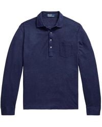 Polo Ralph Lauren - Long-Sleeve Linen Polo Shirt - Lyst