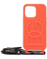 Dolce & Gabbana - Rubber Iphone 13 Pro Cover With Embossed Logo - Lyst