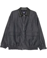 Comme des Garçons - Leather-Collar Herringbone Jacket - Lyst
