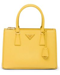 Prada Leather Medium Rada Carey Handbag in Green | Lyst UK