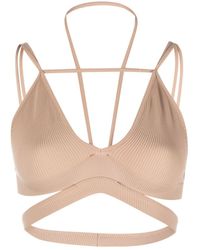 ANDREADAMO - Ribbed Cut-out Bra - Lyst