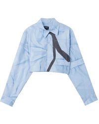 we11done - Camisa Corta En Trompe L'Oeil - Lyst