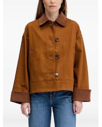 Barbour - Jack Met Ribfluwelen Kraag En Knopen - Lyst