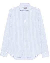 Canali - Gestreept Overhemd - Lyst