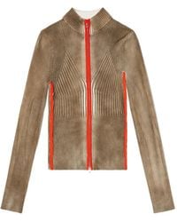DIESEL - M-Sarda Ribbed-Knit Zip-Up Cardigan - Lyst